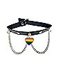 Rainbow Heart Pride Chain Choker Necklace