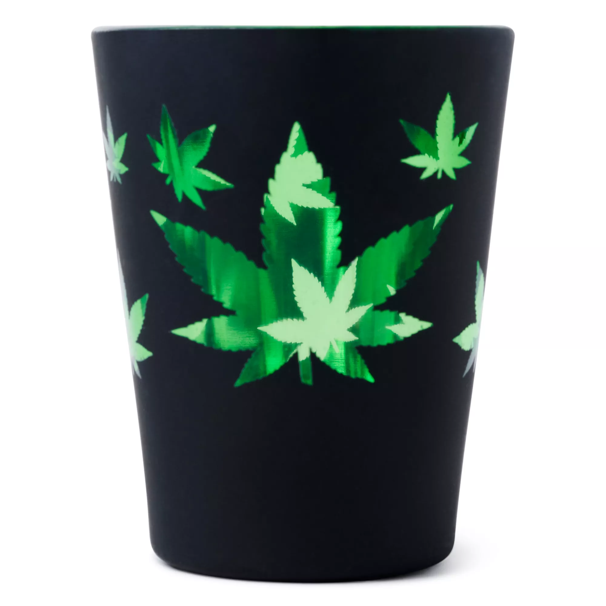 Black and Green Leaf Shot Glass - 1.5 oz. at Spencer's