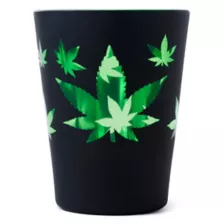 Black and Green Leaf Shot Glass - 1.5 oz. at Spencer's