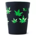 Black and Green Leaf Shot Glass - 1.5 oz. at Spencer's
