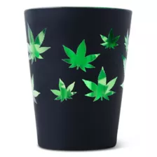 Black and Green Leaf Shot Glass - 1.5 oz. at Spencer's