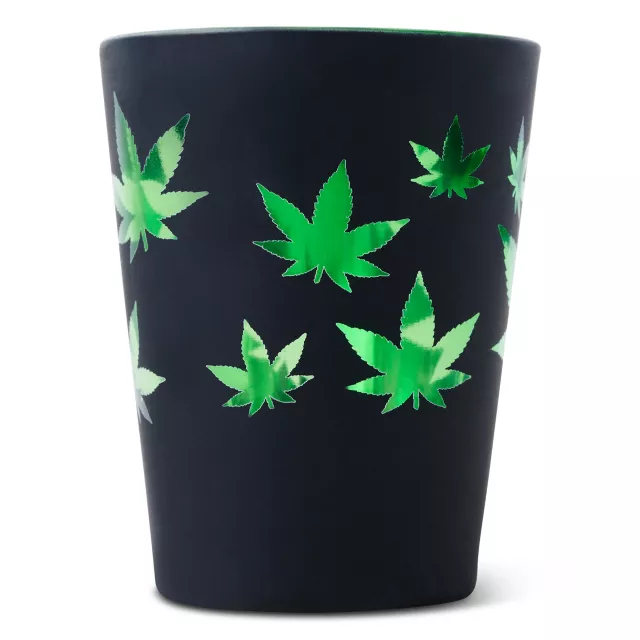 Black and Green Leaf Shot Glass - 1.5 oz. at Spencer's