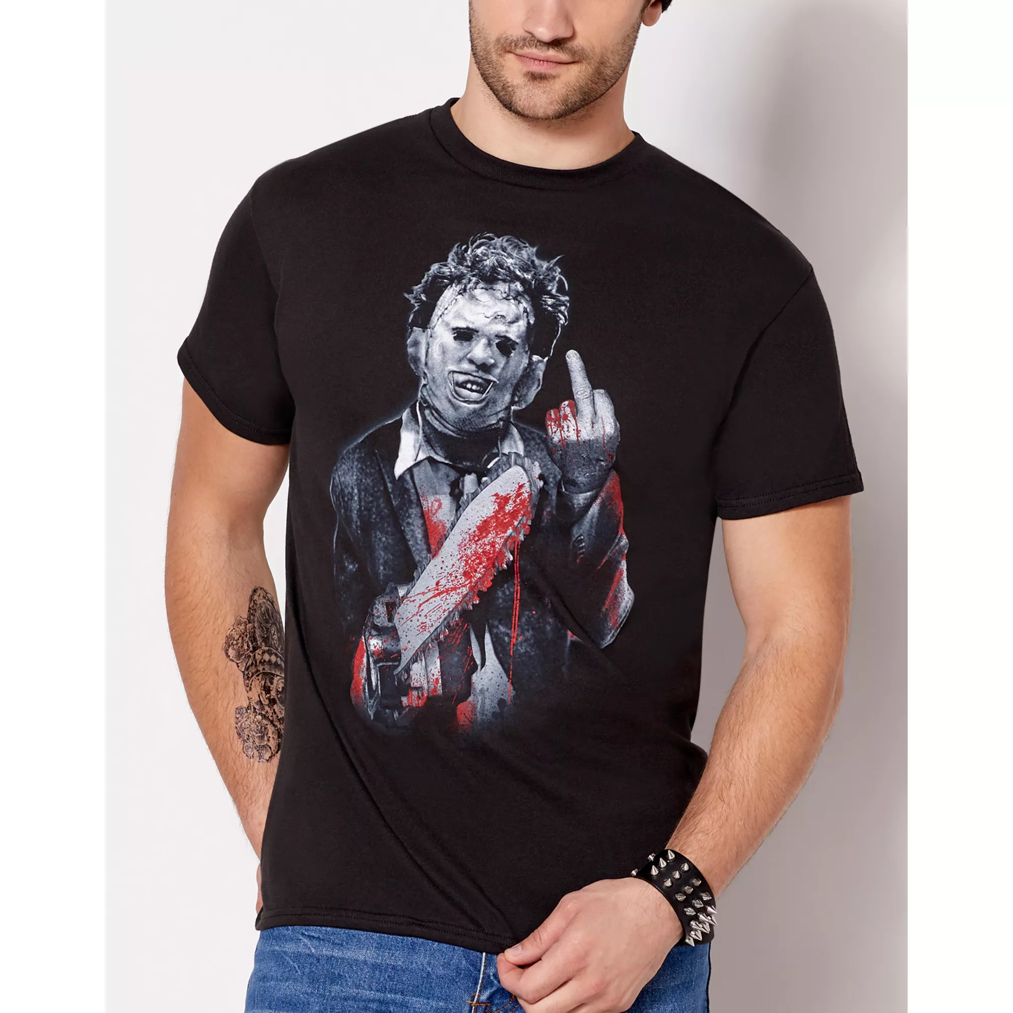 Black Leatherface T Shirt - The Texas Chainsaw Massacre at Spencer's
