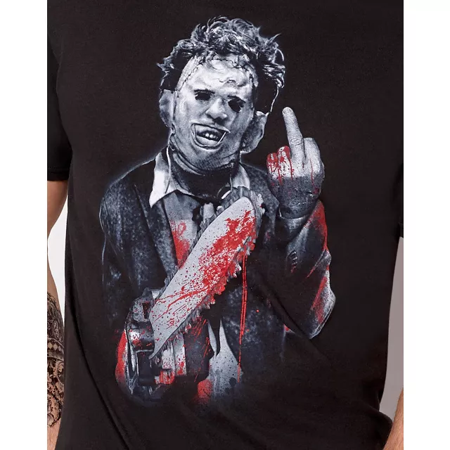 Black Leatherface T Shirt - The Texas Chainsaw Massacre - Spencer's