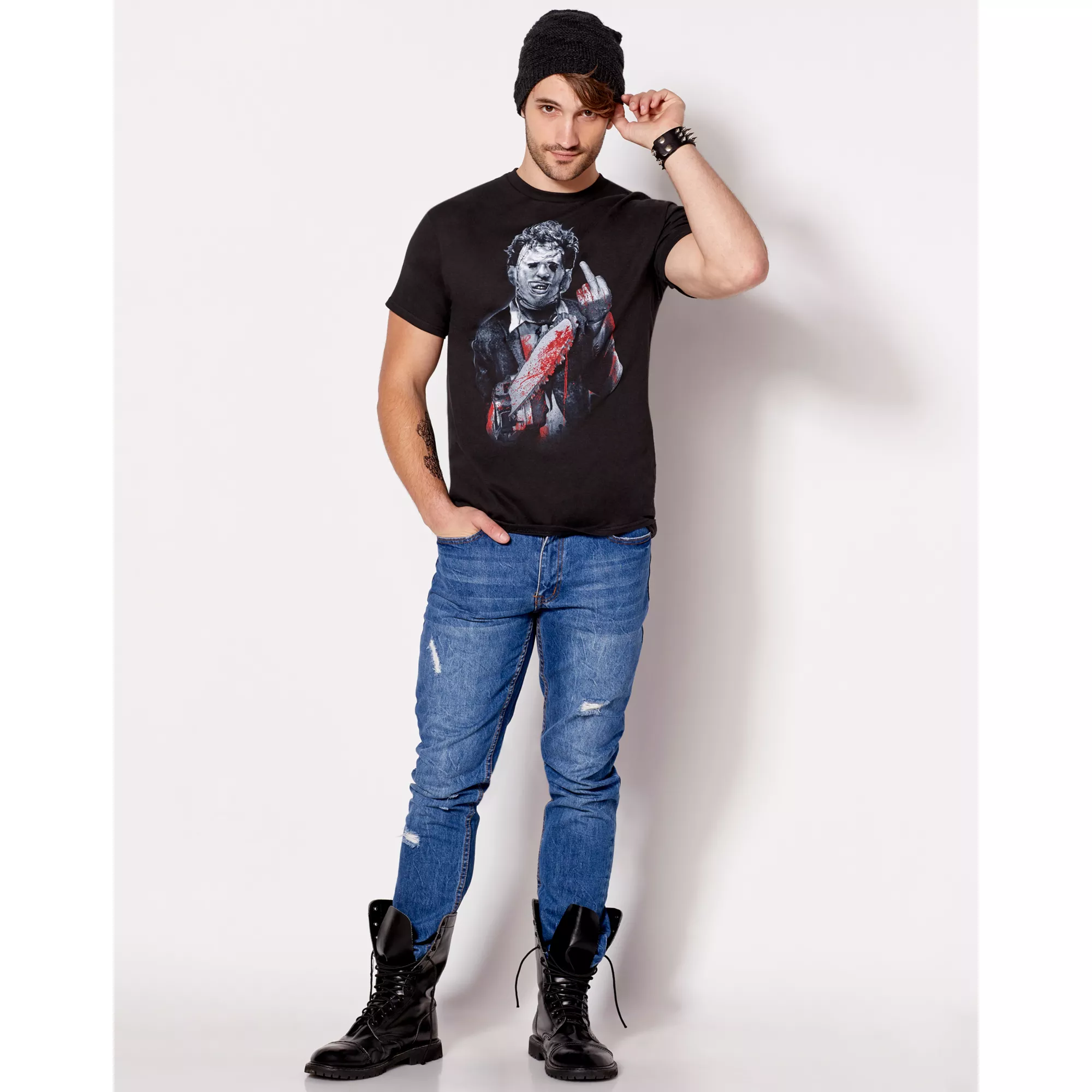 Black Leatherface T Shirt - The Texas Chainsaw Massacre at Spencer's