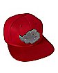 Red Metal Cloud Badge Snapback Hat - Naruto