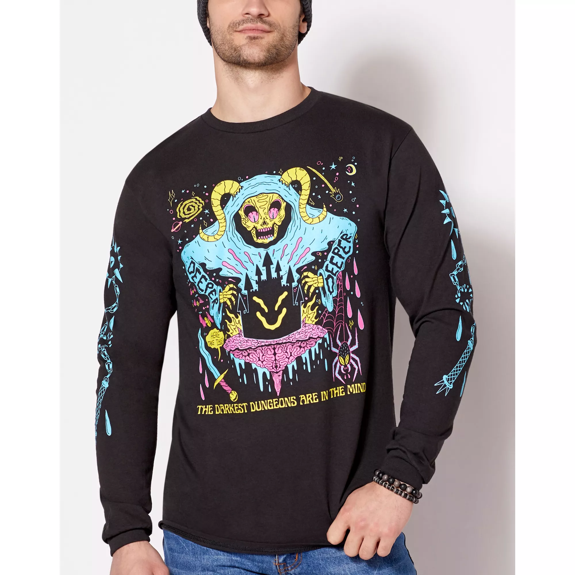 Darkest Dungeons Are In The Mind Long Sleeve T Shirt at Spencer's