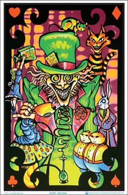 Alice In The Wonderland Poster Disney Mad Hatter Colorful Living