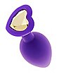 Purple Heart Gem Butt Plug – 3 Inch