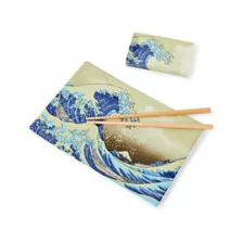 Wave Sushi Tray Set with Chopsticks at Spencer's