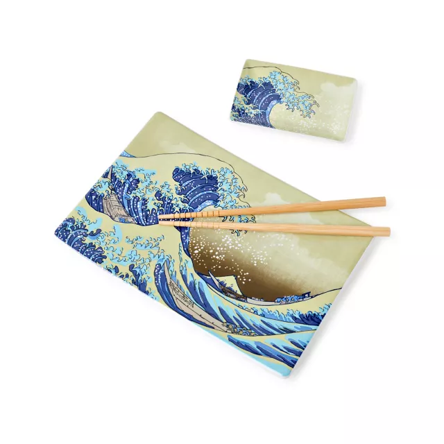 Wave Sushi Tray Set with Chopsticks at Spencer's