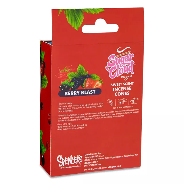 Sugar Cloud Berry Blast Incense Cones - 50 Pack at Spencer's