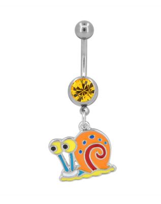 Spongebob belly shop button ring