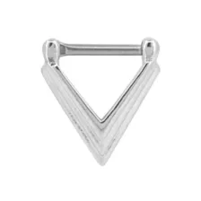 Silvertone Triangle Septum Ring at Spencer's