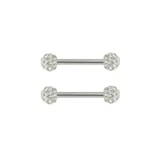 CZ Nipple Barbells - 14 Gauge at Spencer's