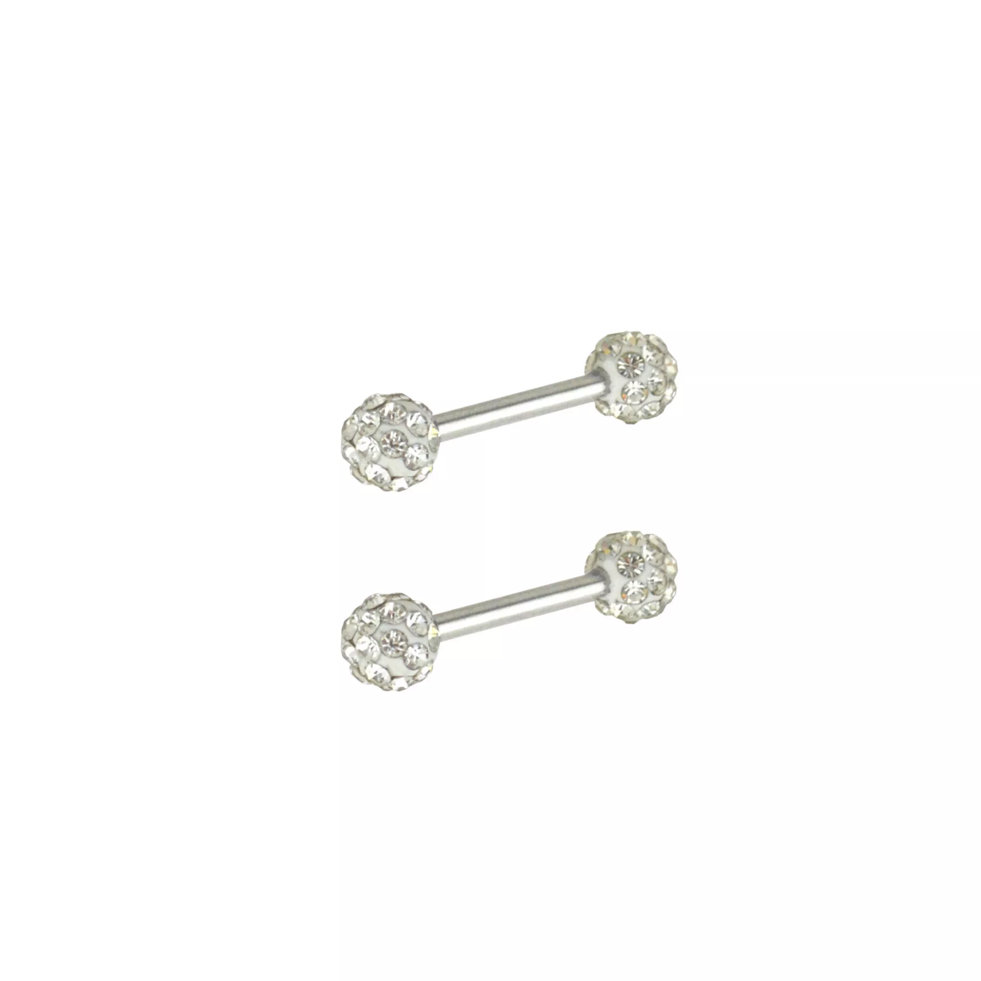 CZ Nipple Barbells - 14 Gauge