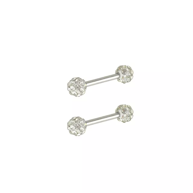 CZ Nipple Barbells - 14 Gauge at Spencer's