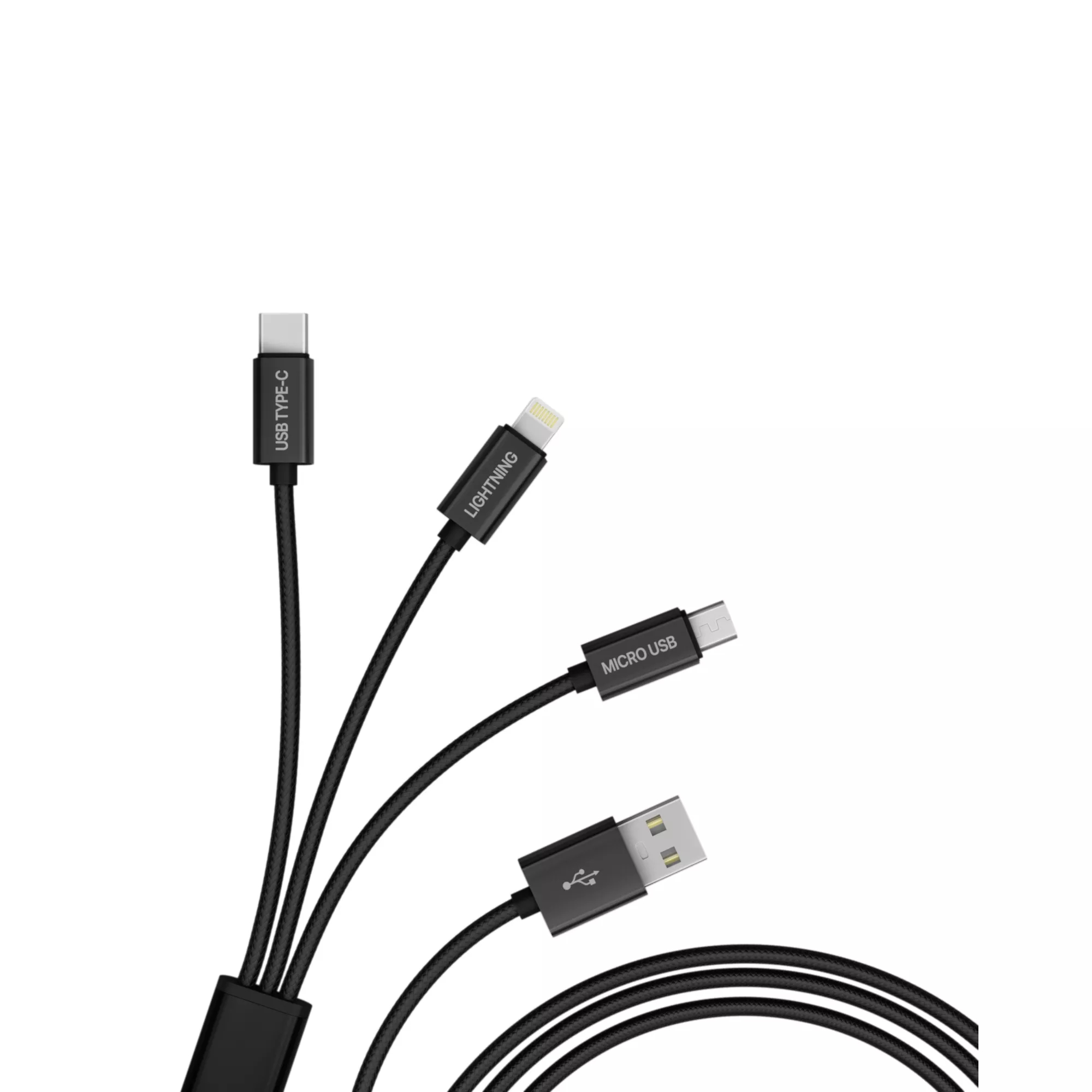 Micro to USB Triple Charging Cord at Spencer's