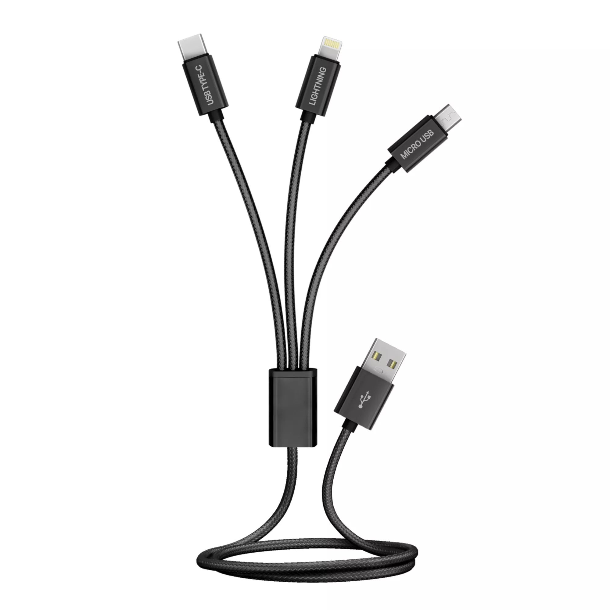 Micro to USB Triple Charging Cord at Spencer's
