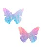 Blue and Pink Holographic Butterfly Nipple Pasties