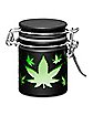 Matte Black Weed Leaf Stash Jar - 1.5 oz.