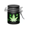Matte Black Weed Leaf Stash Jar - 1.5 oz. at Spencer's
