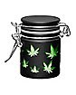 Matte Black Weed Leaf Stash Jar - 1.5 oz.