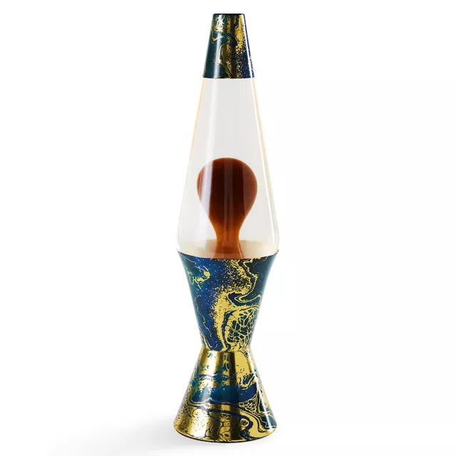 17 Inch Blue and Gold Lava Lamp at Spencer's