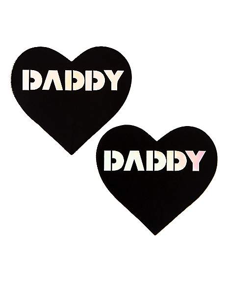 Daddy Heart Nipple Pasties - Spencer's
