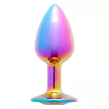 Multicolor Gem Metal Butt Plug – 2.7 Inch at Spencer's