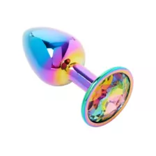 Multicolor Gem Metal Butt Plug – 2.7 Inch at Spencer's