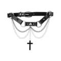 Cross Chain Spike Choker Necklace at Spencer's