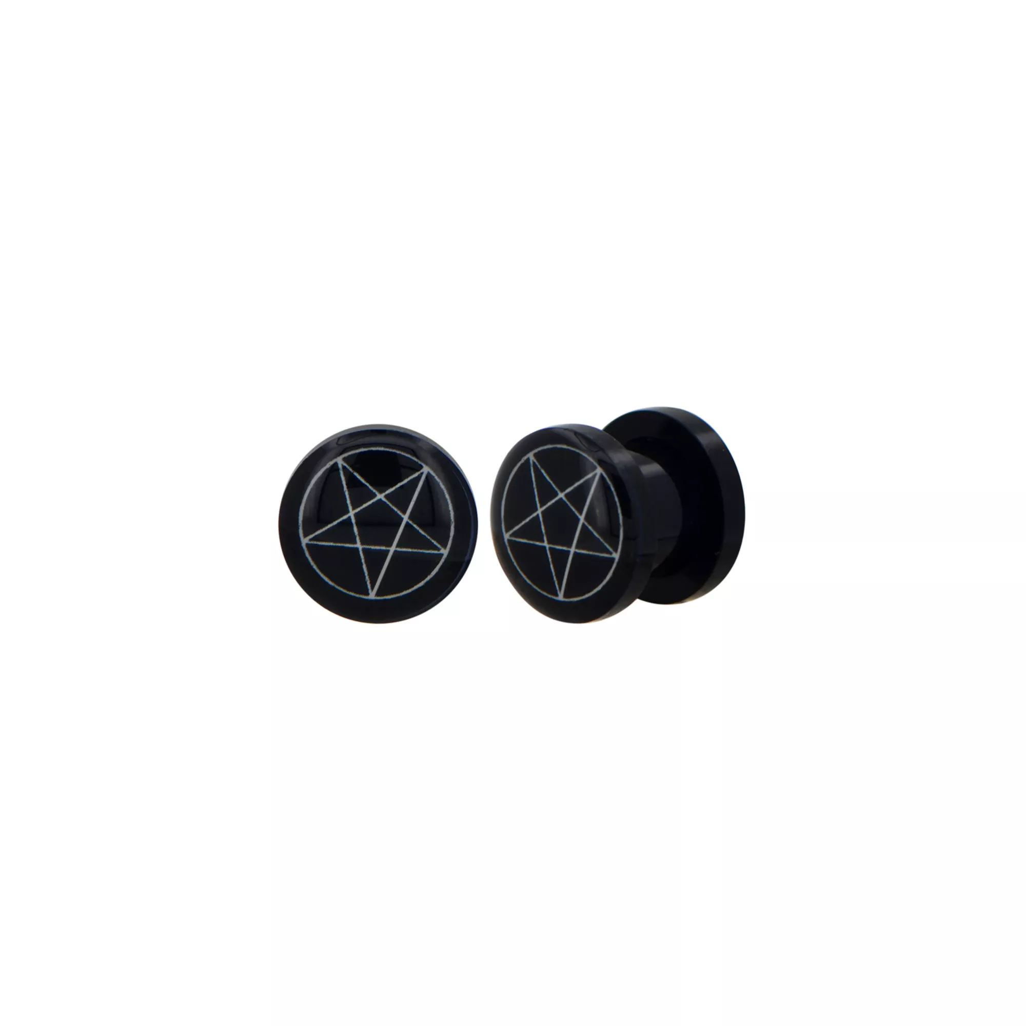 Black Pentagram Plugs at Spencer's