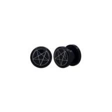 Black Pentagram Plugs at Spencer's