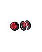 Red Flower Glass Plugs
