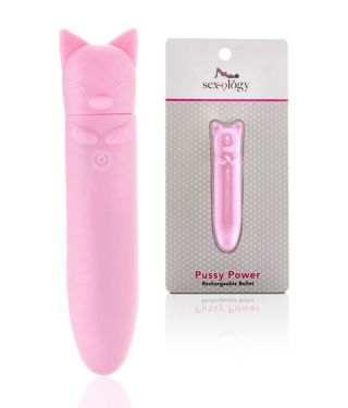 Pussy Power 8-Function Rechargeable Bullet Vibrator 4 Inch - Sexology