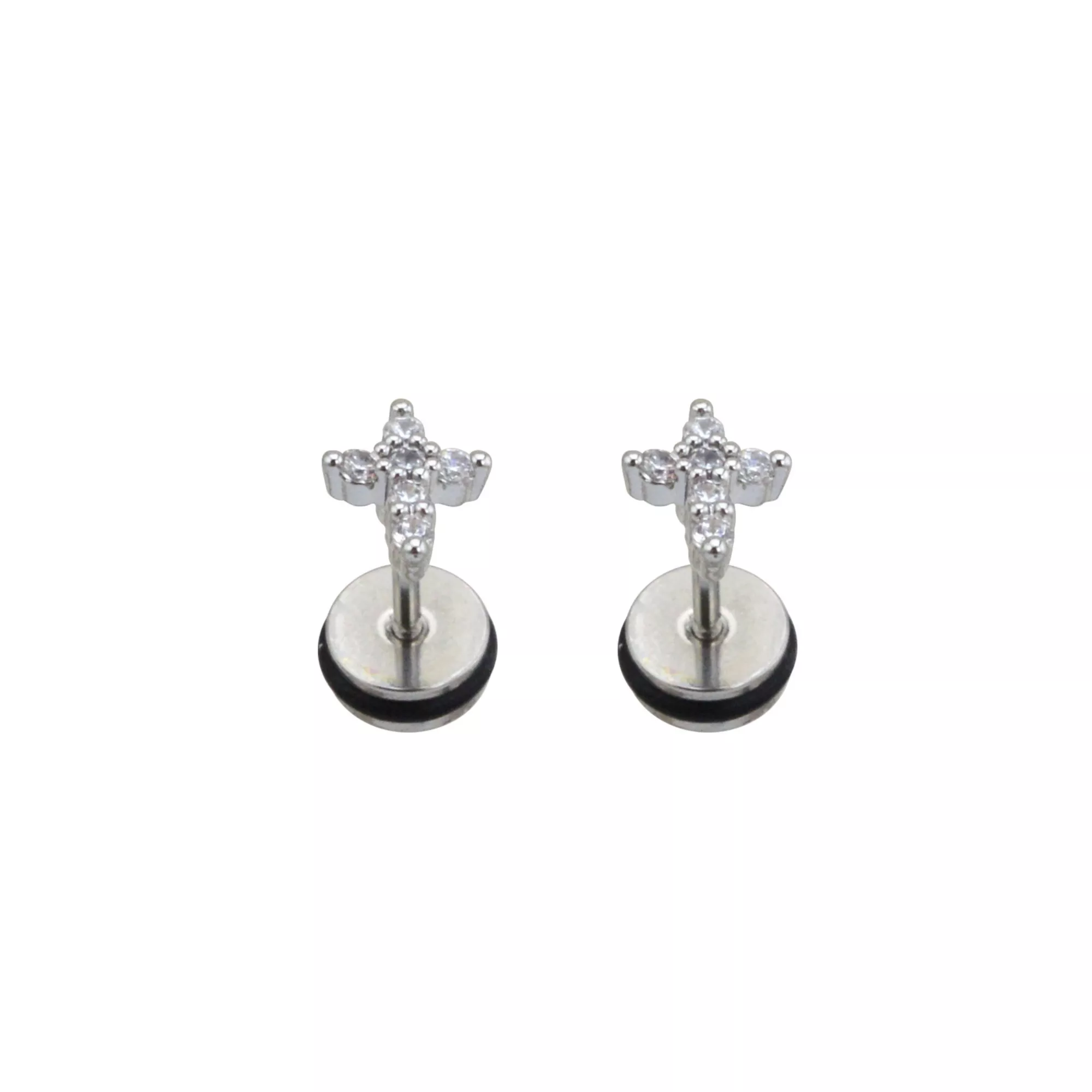 CZ Cross Fake Plugs - 18 Gauge at Spencer's