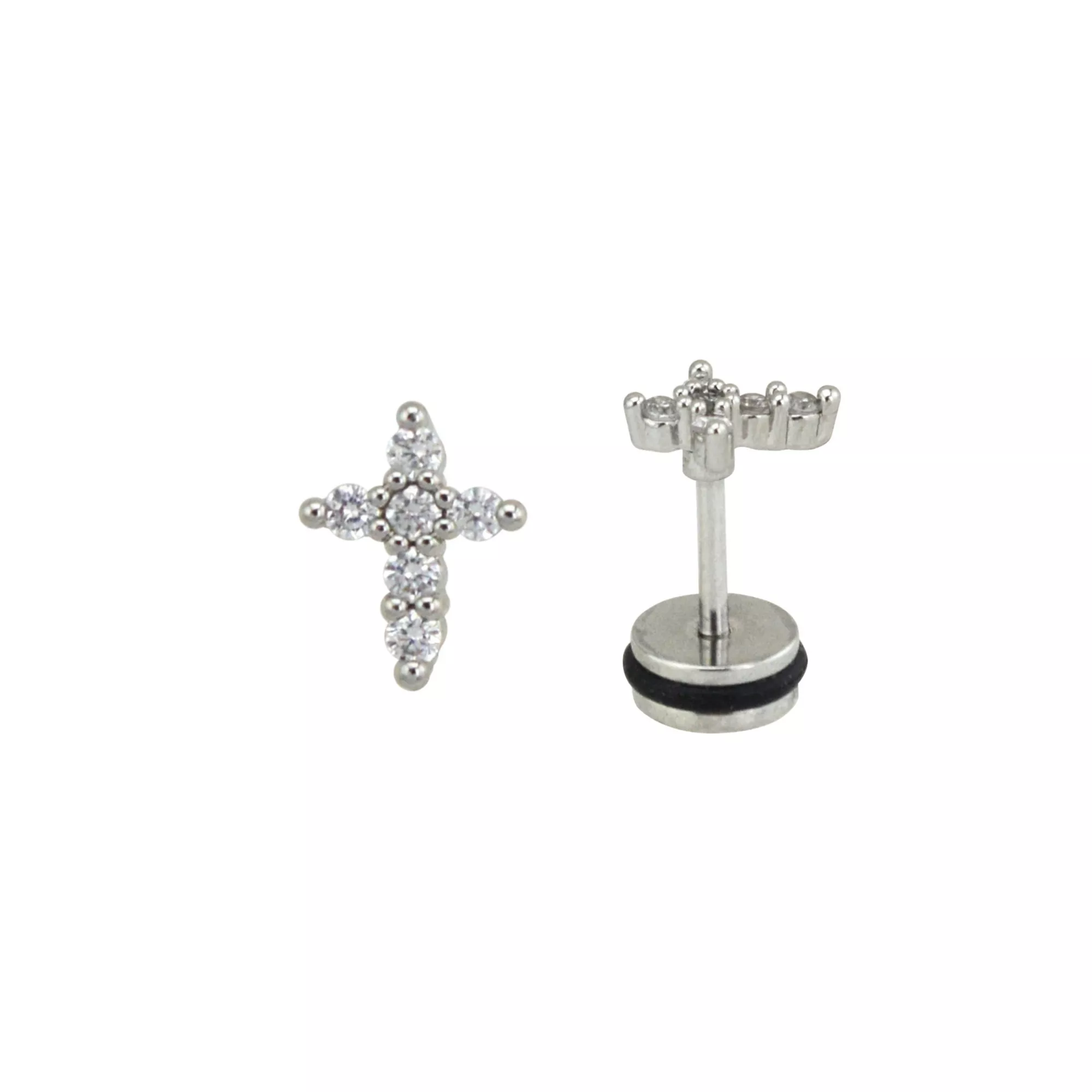 CZ Cross Fake Plugs - 18 Gauge at Spencer's