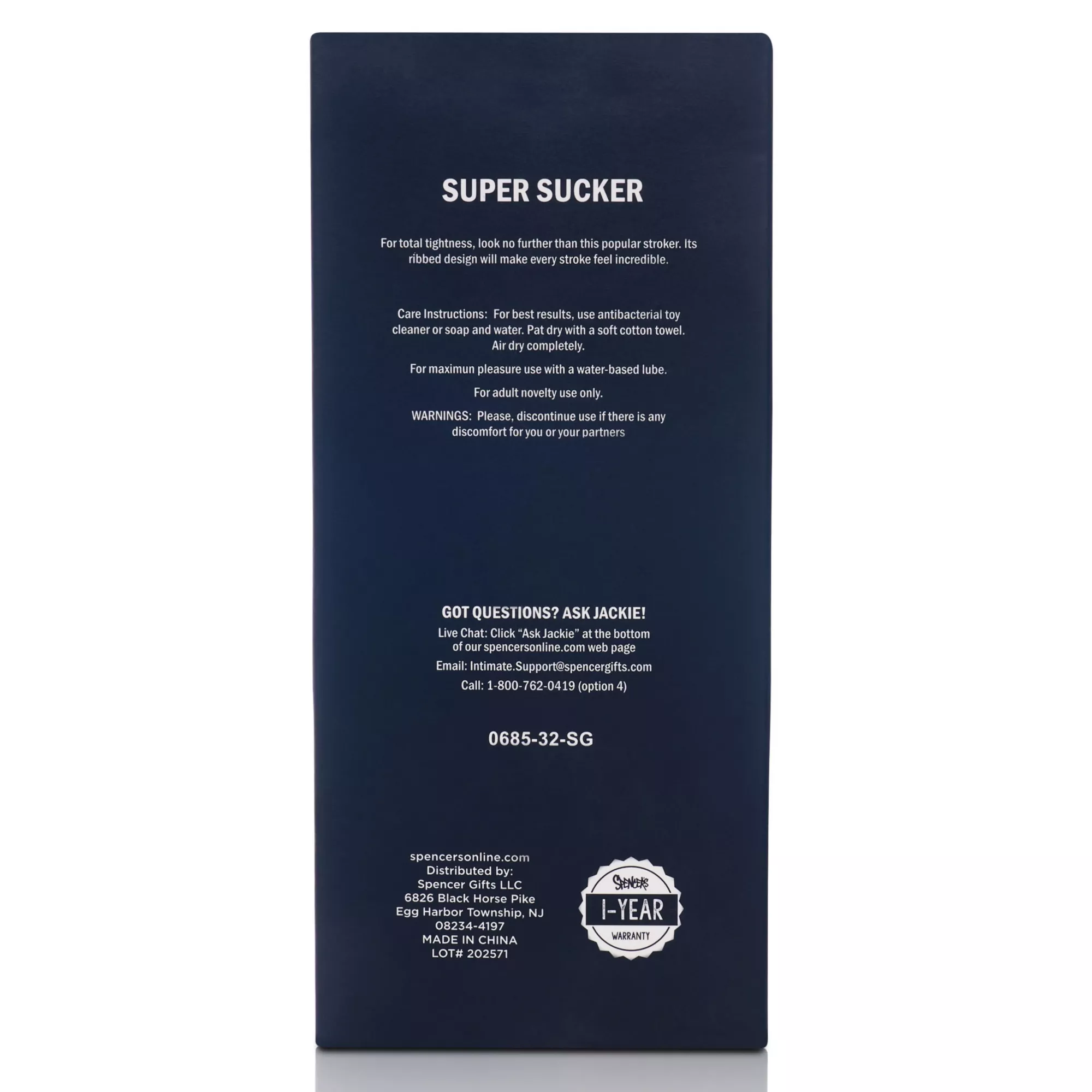 Clear Super Sucker Stroker - Arouz'd at Spencer's