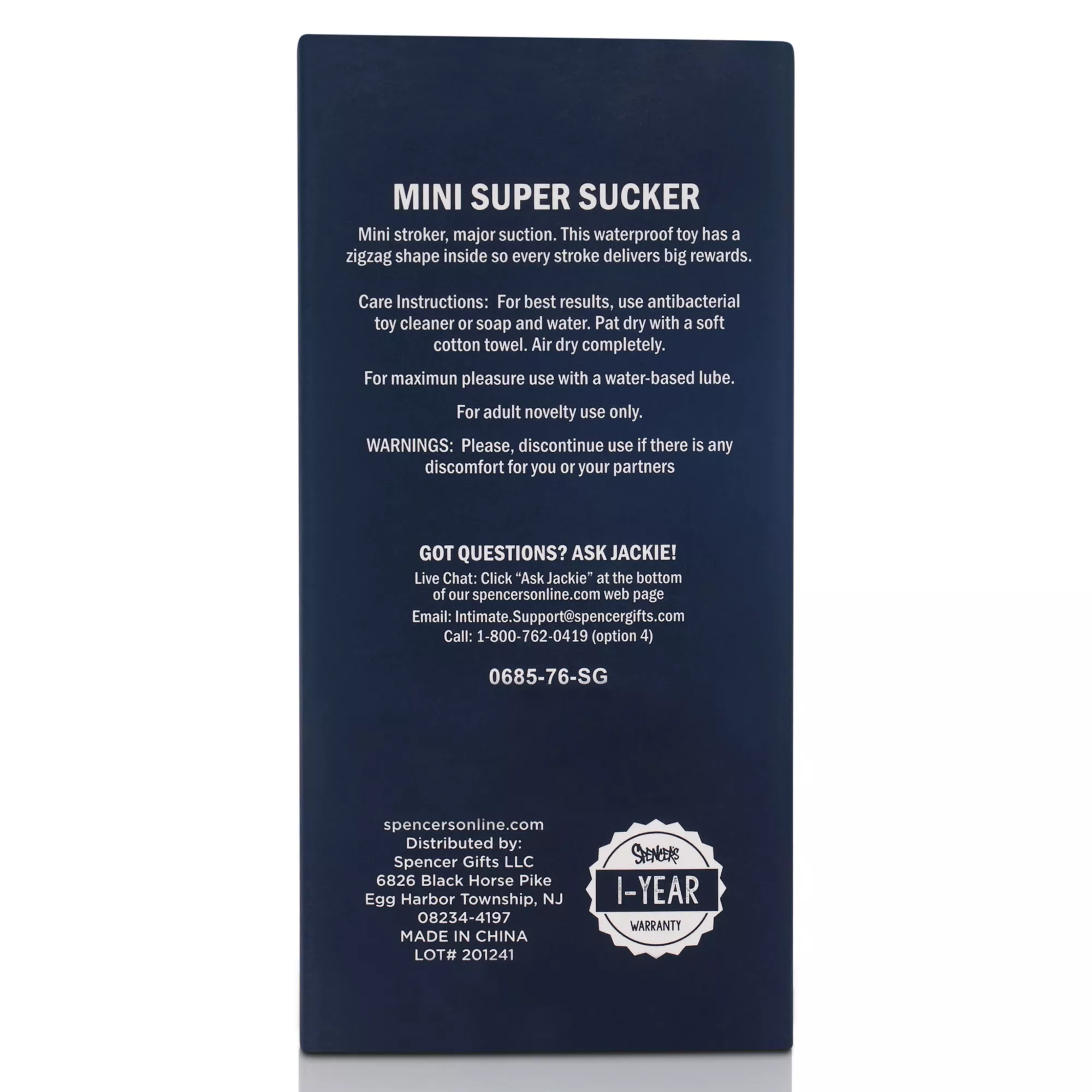 Clear Mini Super Sucker Stroker - Arouz'd at Spencer's