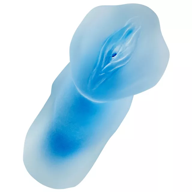 Clear Blue Super Sucker Frosted Stroker - Arouz'd at Spencer's