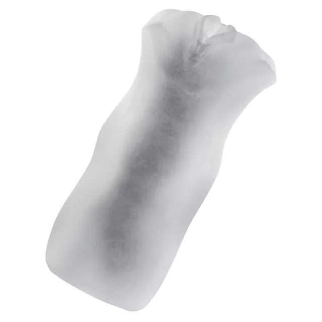 Clear Black Super Sucker Frosted Stroker - Arouz'd