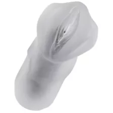 Clear Black Super Sucker Frosted Stroker - Arouz'd at Spencer's