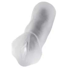 Clear Black Super Sucker Frosted Stroker - Arouz'd at Spencer's