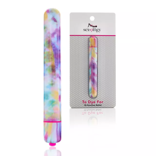 To Dye For 10-Function Waterproof Bullet Vibrator 5.25 Inch - Sexology at Spirit Halloween