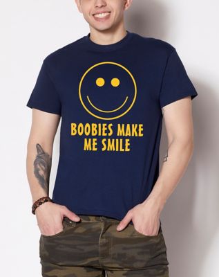 BOOBIES MAKE ME SMILE (TM) T Shirt - Spencer's