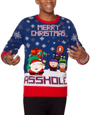 officieel ticket Open Light-Up Merry Christmas Asshole Ugly Christmas Sweater - South Park -  Spencer's