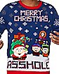Light-Up Merry Christmas Asshole Ugly Christmas Sweater - South Park