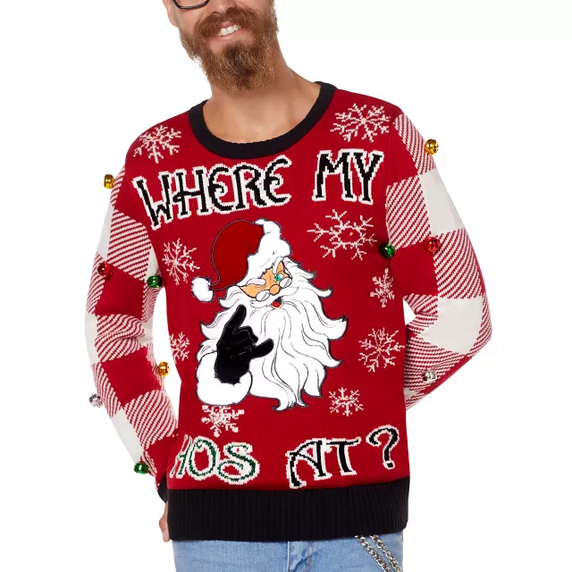 Light Up Where My Hos At Ugly Christmas Sweater Spencer s