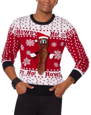 christmas sweater reindeer nipple